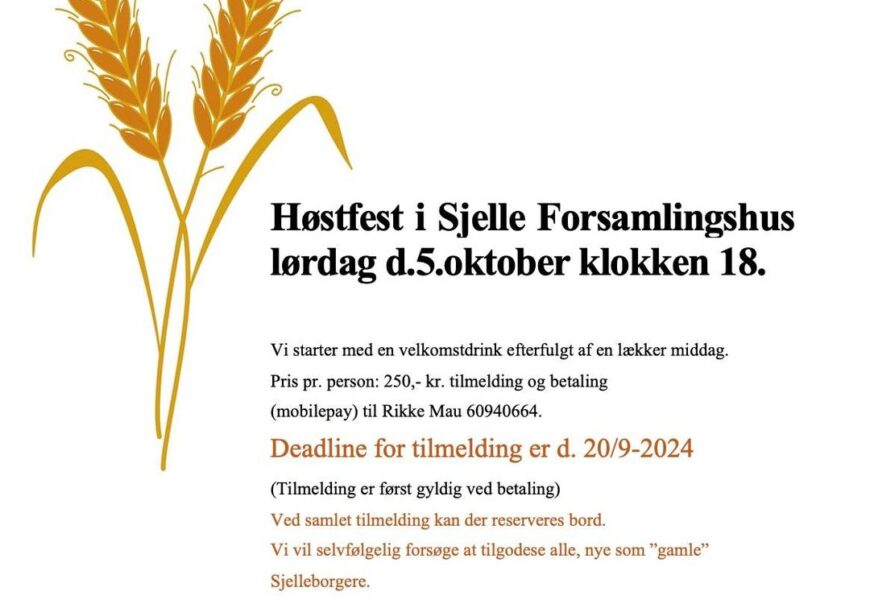 Høstfest i Sjelle 5. oktober 2024